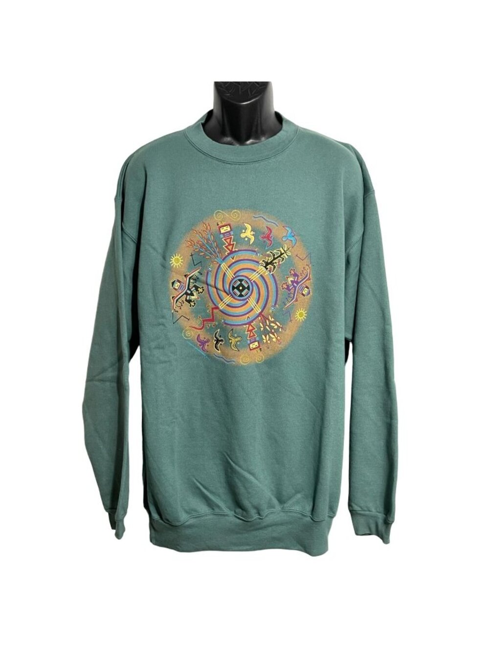 St Johns Bay Vintage Aztec Southwest Sweatshirt XL NOS